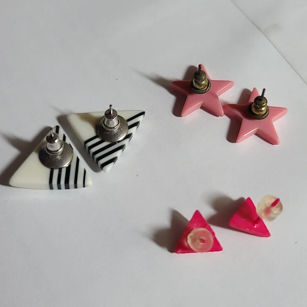 ❤️Set of 3  vintage 80s earrings - Picture 5 of 5